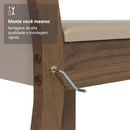 Conjunto Sala de Jantar Lucena Mesa Tampo de Madeira 6 Cadeiras Rustic/Crema/Sintético Bege Madesa