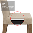 Conjunto Sala de Jantar Tampo com Vidro 6 Cadeiras Rustic/Preto/Imperial Alba Madesa