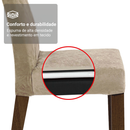 Conjunto Sala de Jantar Tampo de Madeira 6 Cadeiras Rustic/Branco/Imperial Assis Madesa