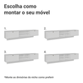 Rack Suspenso para TV até 80 Polegadas 218 cm 2 Portas Branco Vik Madesa