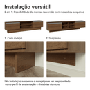 Rack Suspenso para TV até 80 Polegadas 218 cm 2 Portas Rustic Glamy Madesa