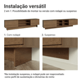 Rack para TV até 80 Polegadas 218 cm 2 Portas Rustic Stella Madesa