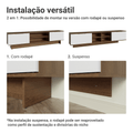 Rack para TV até 80 Polegadas 218 cm 2 Portas Rustic/Branco Stella Madesa