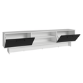 Rack para TV até 80 Polegadas 218 cm 2 Portas Branco/Preto Agata Madesa