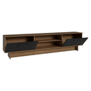 Rack para TV até 80 Polegadas 218 cm 2 Portas Rustic/Preto Agata Madesa