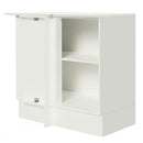 Balcão de Canto Madesa Smart 100% MDF com Tampo 1 Porta Branco Brilho