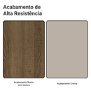 Cristaleira 70 cm 2 Portas de Vidro com Pés Cônicos Rustic/Crema/Rustic Vik Madesa