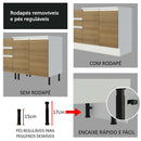 Torre Quente Madesa Smart 2 Portas e 1 Basculante Branco/Rustic XP