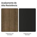 Porta-Geladeira 83 cm 1 Porta Basculante Preto/Rustic/Preto Glamy Madesa