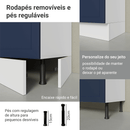 Armário de Cozinha Completa de Canto 549 cm Branco/Azul Vik Madesa 01