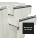 Armário de Cozinha Compacta 100% MDF 190 cm Frentes Branco Brilho Smart Madesa XP