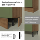 Armário de Cozinha Completa 270 cm Rustic/Verde Vik Madesa 05
