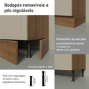 Armário de Cozinha Completa 270 cm Rustic/Crema Vik Madesa 06