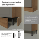 Armário de Cozinha Completa 270 cm Rustic/Cinza Vik Madesa 06