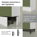 Armário de Cozinha Completa 270 cm Branco/Verde Vik Madesa 06