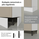 Armário de Cozinha Completa 340 cm Branco/Crema Vik Madesa 01
