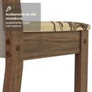 Conjunto Sala de Jantar Magnólia Mesa Tampo de Vidro 4 Cadeiras Rustic/Crema/Lírio Bege Madesa
