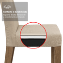 Conjunto Sala de Jantar Tampo de Madeira 4 Cadeiras Rustic/Imperial Acácia Madesa