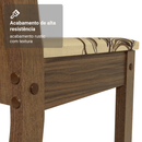 Conjunto Sala de Jantar Amora Mesa Tampo de Madeira 4 Cadeiras Rustic/Crema/Lírio Bege Madesa