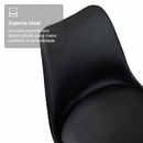 Conjunto Sala de Jantar Toscana Mesa Tampo de Vidro 4 Cadeiras Rustic/Preto Madesa