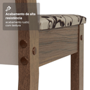 Conjunto Sala de Jantar Elóra Mesa Tampo de Vidro 6 Cadeiras Rustic/Crema/Bege Marrom Madesa