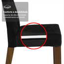 Conjunto Sala de Jantar Tampo de Vidro 6 Cadeiras Rustic/Preto/Oxford Azaleia Madesa