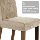 Conjunto Sala de Jantar Tampo com Vidro 6 Cadeiras Rustic/Imperial Dinan Madesa