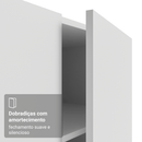 Conjunto Quarto 1 Penteadeira 2 Aéreos 1 Guarda-Roupa 2 Portas Neo Branco Madesa