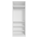 Guarda-Roupa Modulado 2 Portas com Espelho 4 Prateleiras 1 Cabideiro Branco Neo Madesa