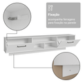Rack Suspenso para TV até 80 Polegadas 218 cm 2 Portas Branco Agata Madesa
