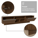 Rack Suspenso para TV até 80 Polegadas 218 cm 2 Portas Rustic Glamy Madesa