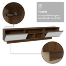 Rack Suspenso para TV até 80 Polegadas 218 cm 2 Portas Rustic/Branco Glamy Madesa