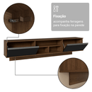 Rack Suspenso para TV até 80 Polegadas 218 cm 2 Portas Rustic/Preto Glamy Madesa