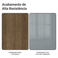 Rack para TV até 80 Polegadas 218 cm 2 Portas Rustic/Cinza Lux Madesa
