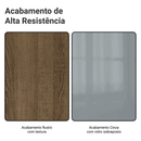 Rack para TV até 80 Polegadas 218 cm 2 Portas Rustic/Cinza Lux Madesa