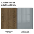 Balcão de Cozinha 80 cm 2 Portas Rustic/Cinza Lux Madesa
