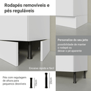 Armário de Cozinha Completa de Canto 507 cm Branco Smart 100% MDF Madesa 01
