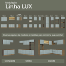 Armário de Cozinha Completa 400 cm Rustic/Cinza Lux Madesa 02