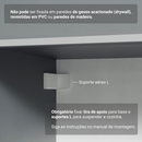 Armário de Cozinha Compacta 180 cm Suspenso Cinza Nice Madesa 04