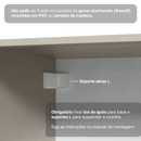 Armário de Cozinha Compacta 180 cm Suspenso Crema Nice Madesa 04