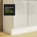 Armário de Cozinha Compacta 100% MDF 190 cm Frentes Branco Brilho Smart Madesa XP