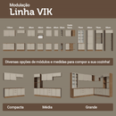 Armário de Cozinha Completa 270 cm Rustic/Crema Vik Madesa 06