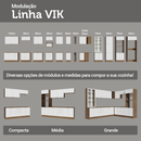 Armário de Cozinha Completa 340 cm Rustic/Branco Vik Madesa 01