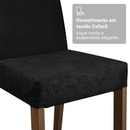 Conjunto Sala de Jantar Tampo de Madeira 4 Cadeiras Rustic/Preto/Oxford Acácia Madesa