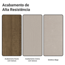 Conjunto Sala de Jantar Avelã Mesa Tampo de Vidro 4 Cadeiras Rustic/Crema/Sintético Bege Madesa