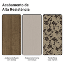 Conjunto Sala de Jantar Avelã Mesa Tampo de Vidro 4 Cadeiras Rustic/Crema/Bege Marrom Madesa