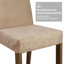 Conjunto Sala de Jantar Tampo de Vidro 6 Cadeiras Rustic/Branco/Imperial Tulipa Madesa