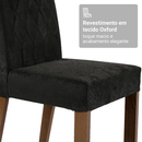 Conjunto Sala de Jantar Tampo de Madeira 6 Cadeiras Rustic/Preto/Oxford Cedro Madesa