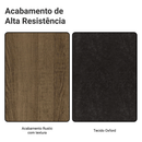 Conjunto Sala de Jantar Tampo de Madeira 6 Cadeiras Rustic/Oxford Grasse Madesa