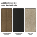 Conjunto Sala de Jantar Tampo de Madeira 6 Cadeiras Rustic/Preto/Imperial Sarlat Madesa